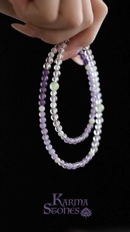 Purple Rock-Crystal Amethyst Bracelet