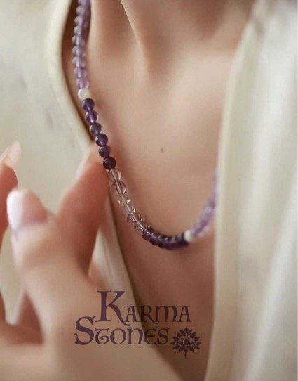 Purple Rock-Crystal Amethyst Necklace